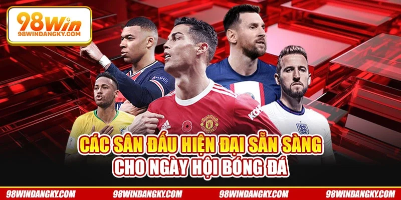 Các sân đấu hiện đại sẵn sàng cho ngày hội bóng đá
